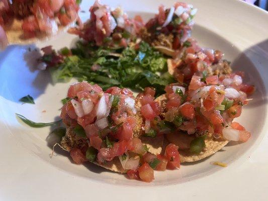 Shrimp tempura tacos