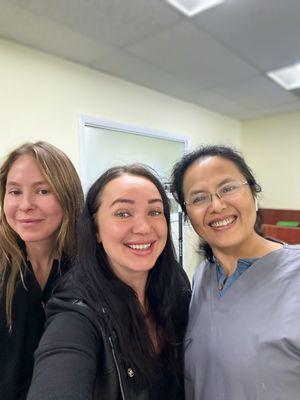 With Dr. Li and Heather