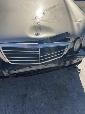 Front end damage done while at the Copart