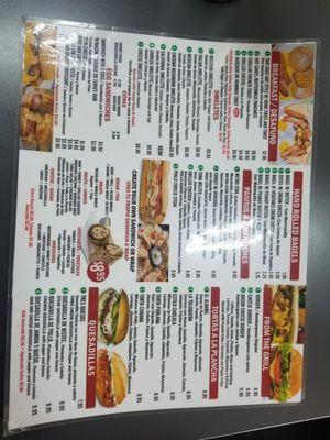 Menu back