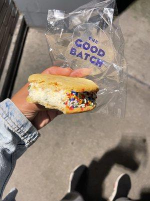 Confetti Cake Ice Cream Sandwich