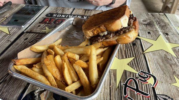 Patty melt and fries