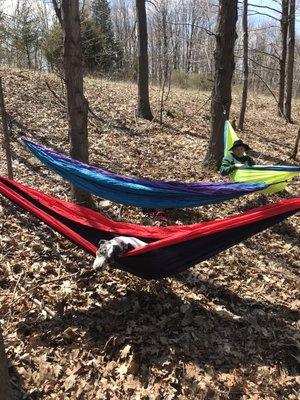 Reduce stress & hang in a hammock