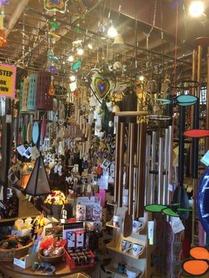 Wind chimes galore.