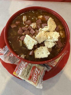 Gumbo - great favor and you can make a meal out of it.    We enjoyed it there and took the rest home.  Had it the next day for lunch.