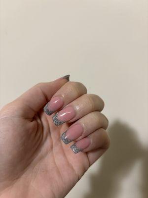 Silver French tips.