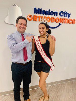 Dr. Eric Babayan and our National American Miss California Teen Kalyn!