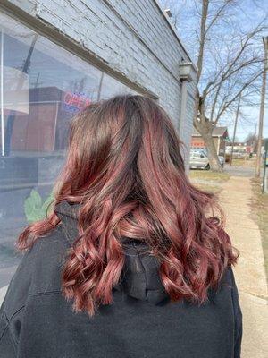 Red balayage