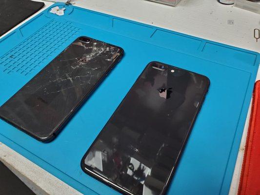 iPhone 8 Plus cambio de pantalla y reparación trasera todo como nuevo muy recomendable