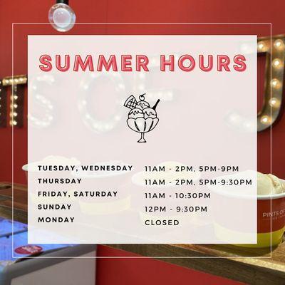 We've extended our hours, so you have more time to enjoy