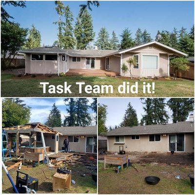 We  to build it up or tear it down! We completed this demo in hours.. Hire us and save time & money today.