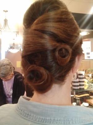 Sassy french twist.