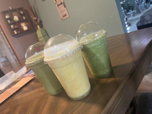 Green Machine, Tropical Burst, Detox