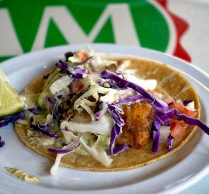 Baja Crispy Fish Taco: $6.98; $7.58 with tax