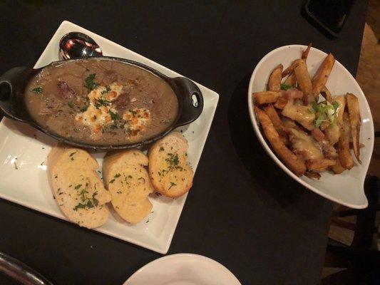 Martini Marinated Tenderloin Tips and Poutine