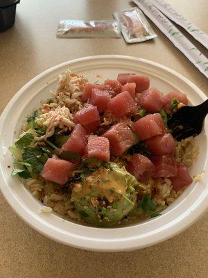 Ahi tuna bowl add avocado