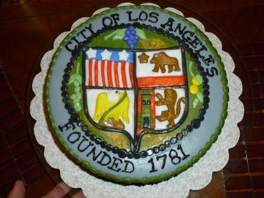 LA City Crest Cake