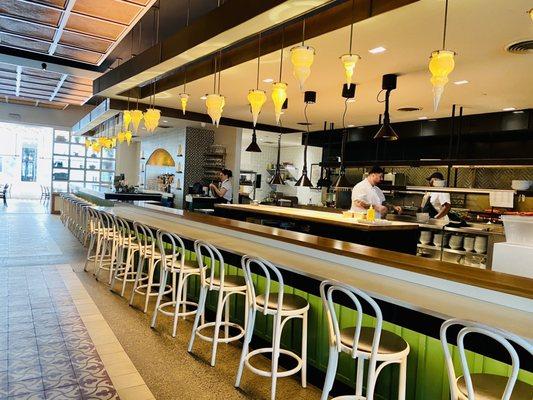 Indoor kitchen seating