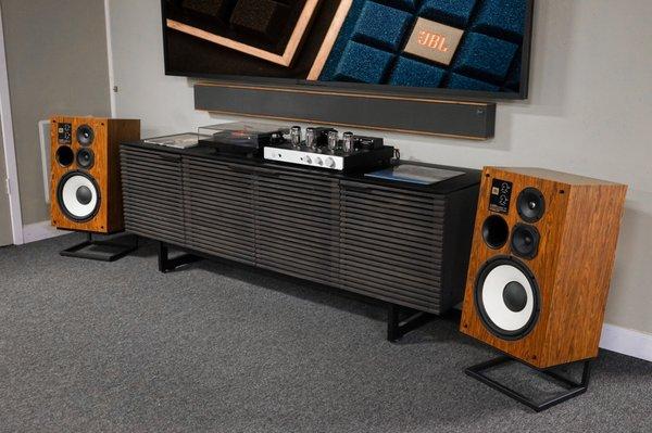 JBL L100 75th Anniversary Speakers + Rogue Audio Tube Integrated Amp + Pro-Ject X1