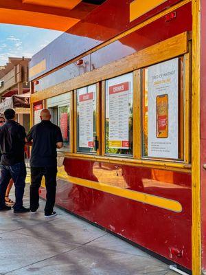 Ordering side of train kiosk.