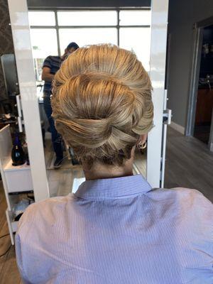 Updo for a black tie wedding