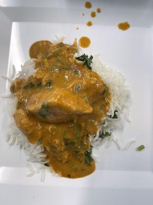 Butter chicken with white rice