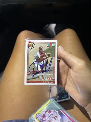 Signed baseball card