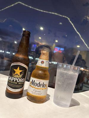 Sapporo and modelo beer