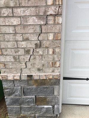 Damaged wall