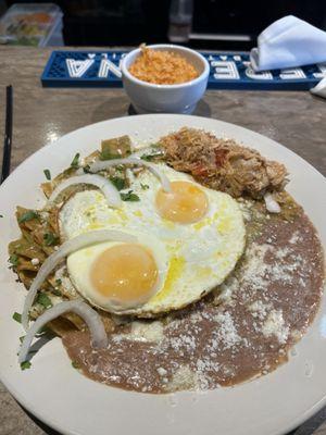 Chilaquiles with chicken DELICIOUS!