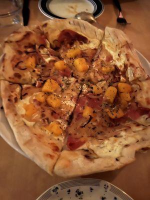 Pizza with pumpkin