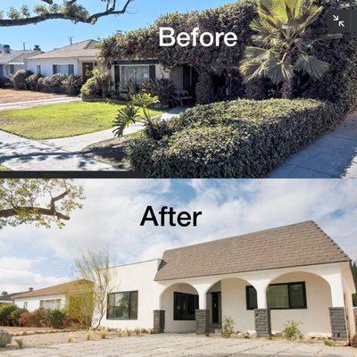 We conducted a complete home renovation on this old neglected property in Burbank, CA