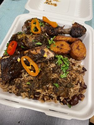 Jamaican Plate wit jerk chicken