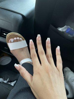 Manicure and Pedicure With French