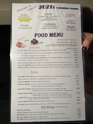 Food menu!