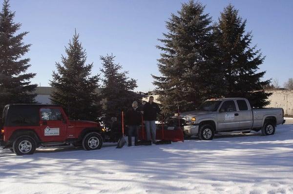 snow plowing and shoveling services MN our plow snow trucks weather the snow storm and get your driveway and lot snow free