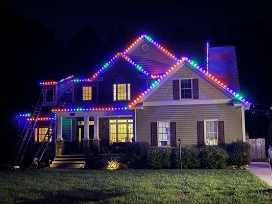 Christmas Lights installation.