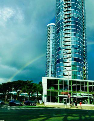 East and West Tower from Kapiolani Blvd.