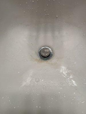 Bathroom sink... old and unpleasant to brush your teeth