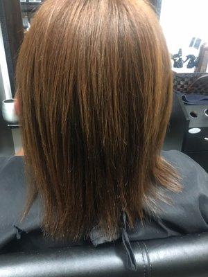 Infusion hair extension beforr