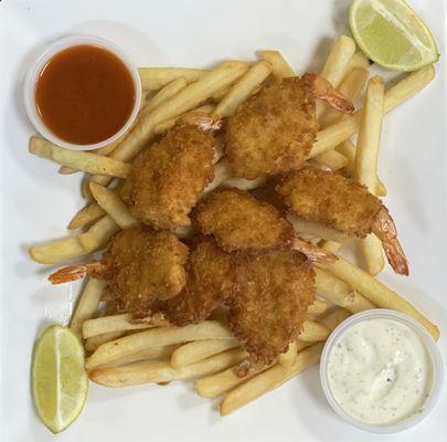 Shrimps with fries