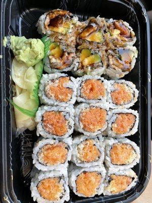 Any 3 Rolls Spicy Tuna Roll Spicy Salmon Roll Eel Avocado Roll