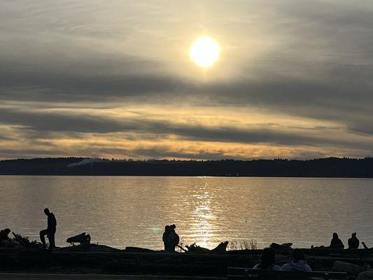 Sunset over the Sound