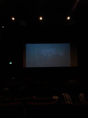 I hate how they wont turn the lights off so I can actually see the advertisements n First Look.