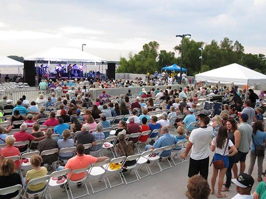 Throughout the year we host several musical events featuring a variety of artist on top of our parking facility.