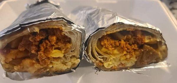 Chorizo Breakfast burrito