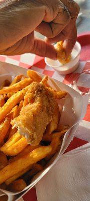 4pc Tenders Meal with fries, biscuit, and drink for about $12