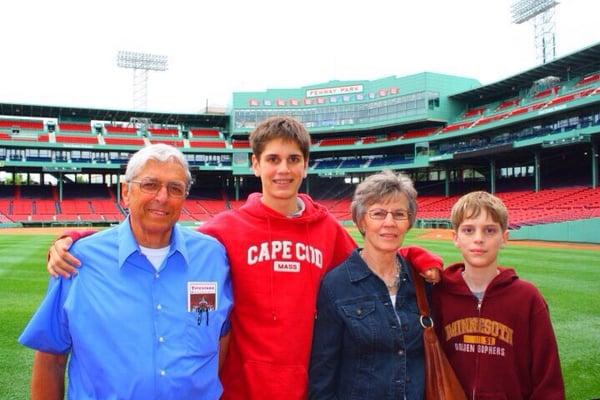 Tom Wright, Sr., Jan Wright and a couple grandsons