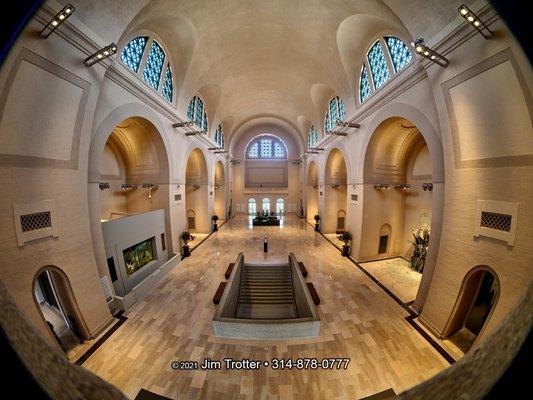 Interior of Art Museum. Fish Eye lens