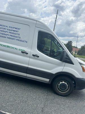 He was texting with one hand. CIGARETTE IN THE OTHER. Swerving all over middle lane down blanding.